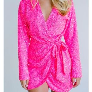 Hot Pink Sequin Dress